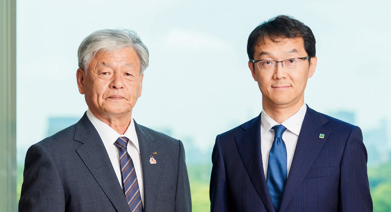 写真：経営管理委員会会長　神農 佳人　代表理事理事長　北林 太郎