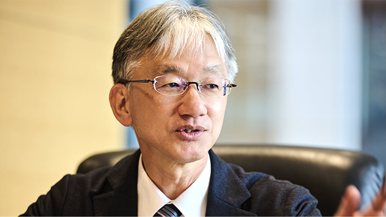 写真：農林水産業と国際金融を併せ持つガバナンスについて語る常務執行役員の川島憲治