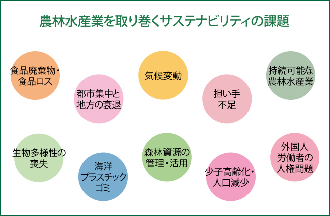 農林水産業を取り巻くサステナビリティの課題