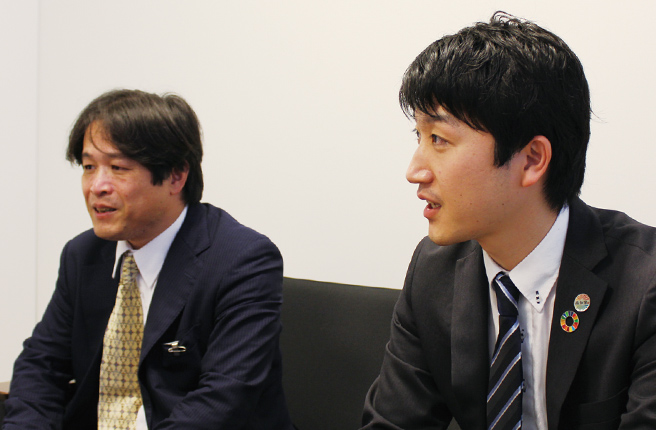 農林中央金庫 高松支店 高知県担当部長　平瀬 大輔（左） 四国営業部主任　秦 雅生（右）