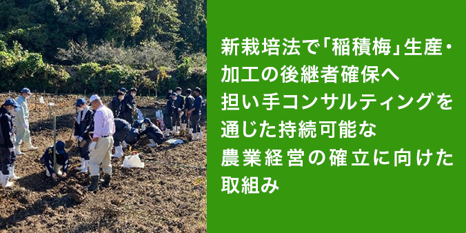 新栽培法で「稲積梅」生産・加工の後継者確保へ：農林中央金庫